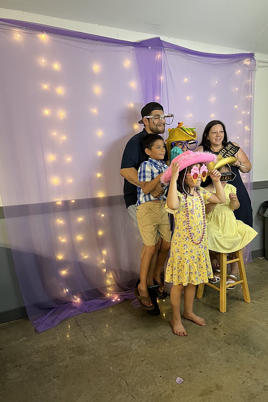 Graduation party photo booth guests