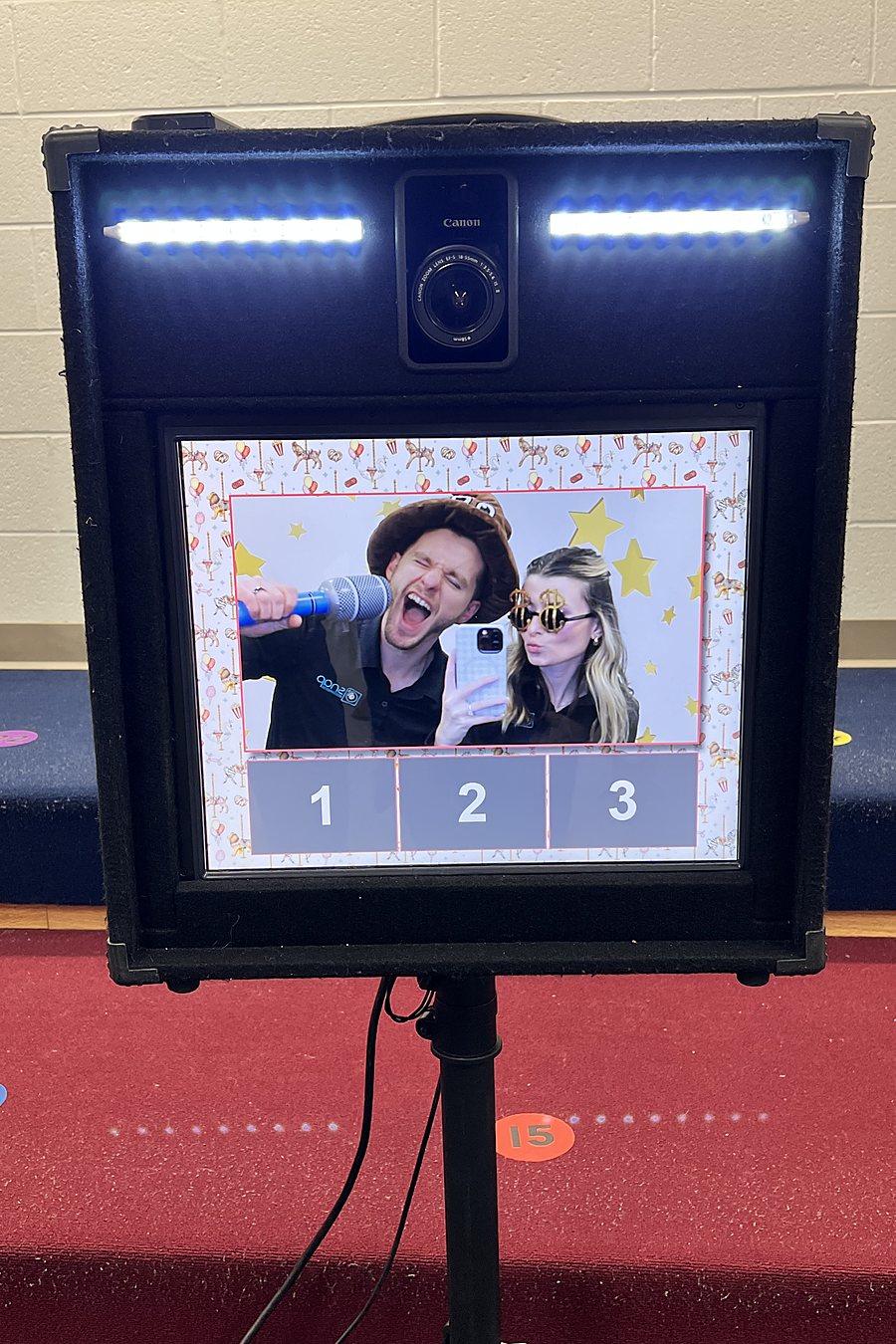 Graduation party photo booth guests