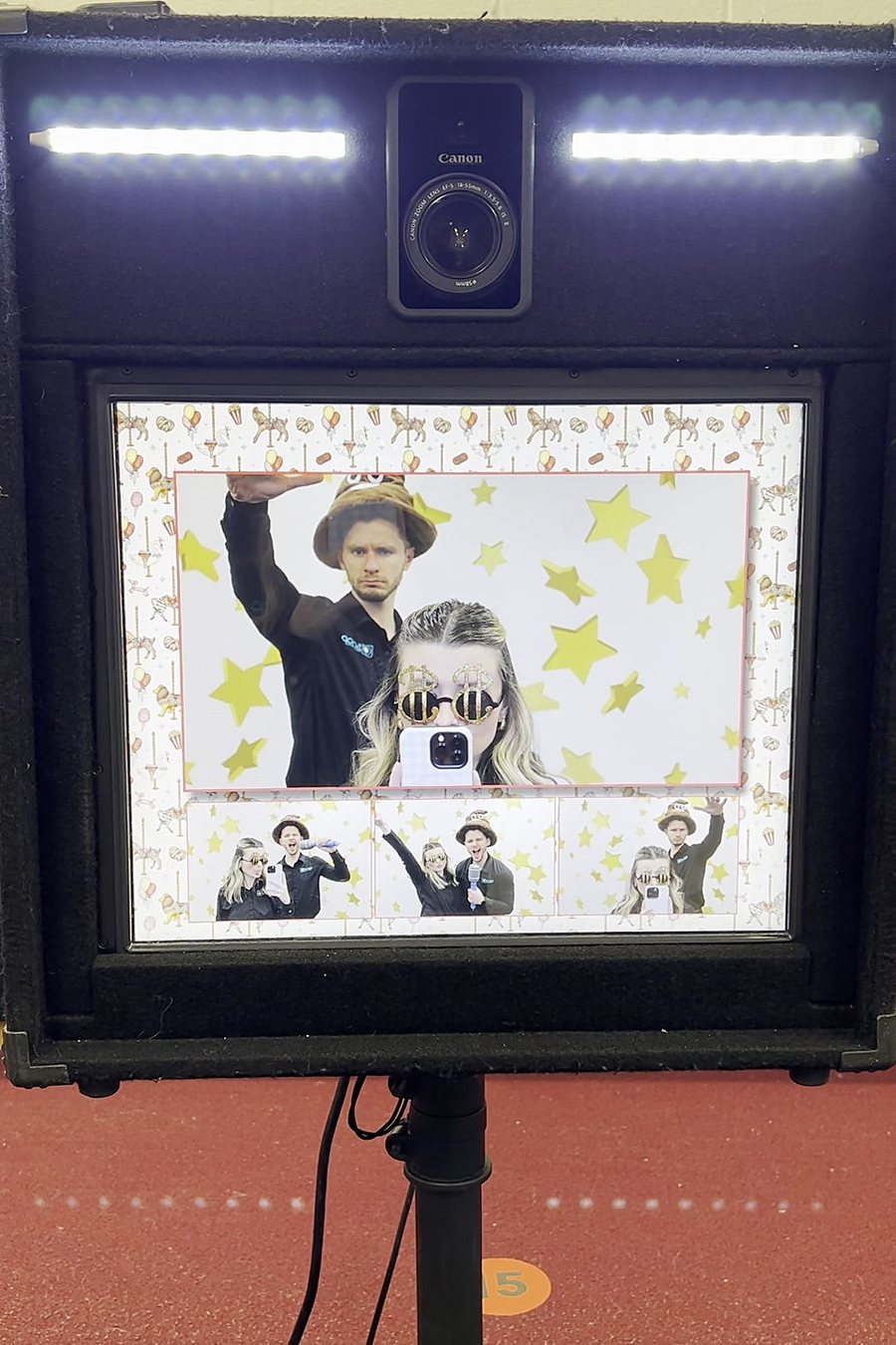 Graduation party photo booth guests