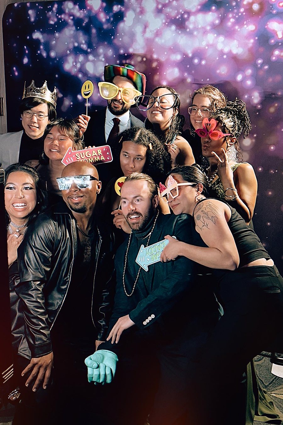 Prom photo booth guests