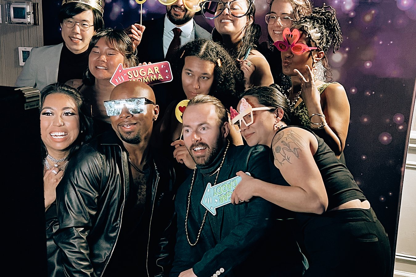 Prom photo booth guests