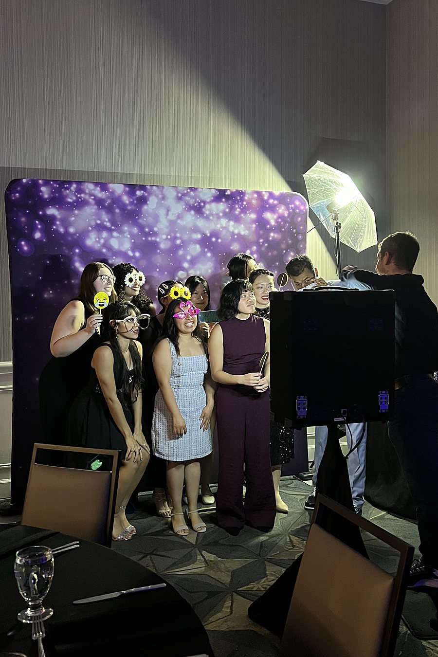 Prom photo booth guests