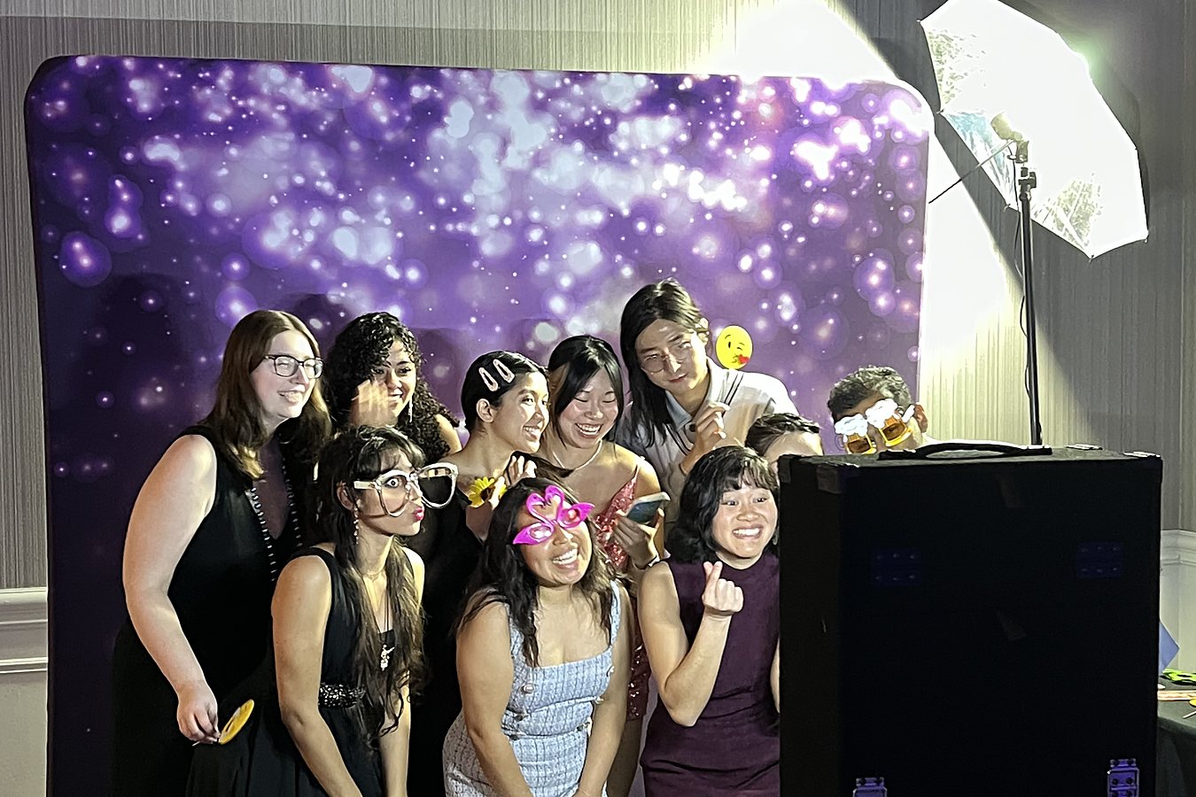 Prom photo booth guests