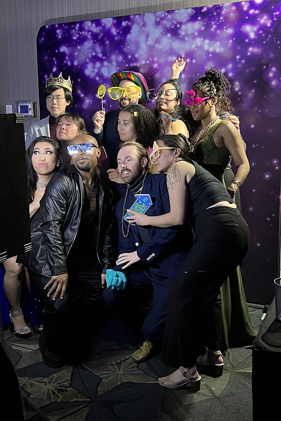 Prom photo booth guests