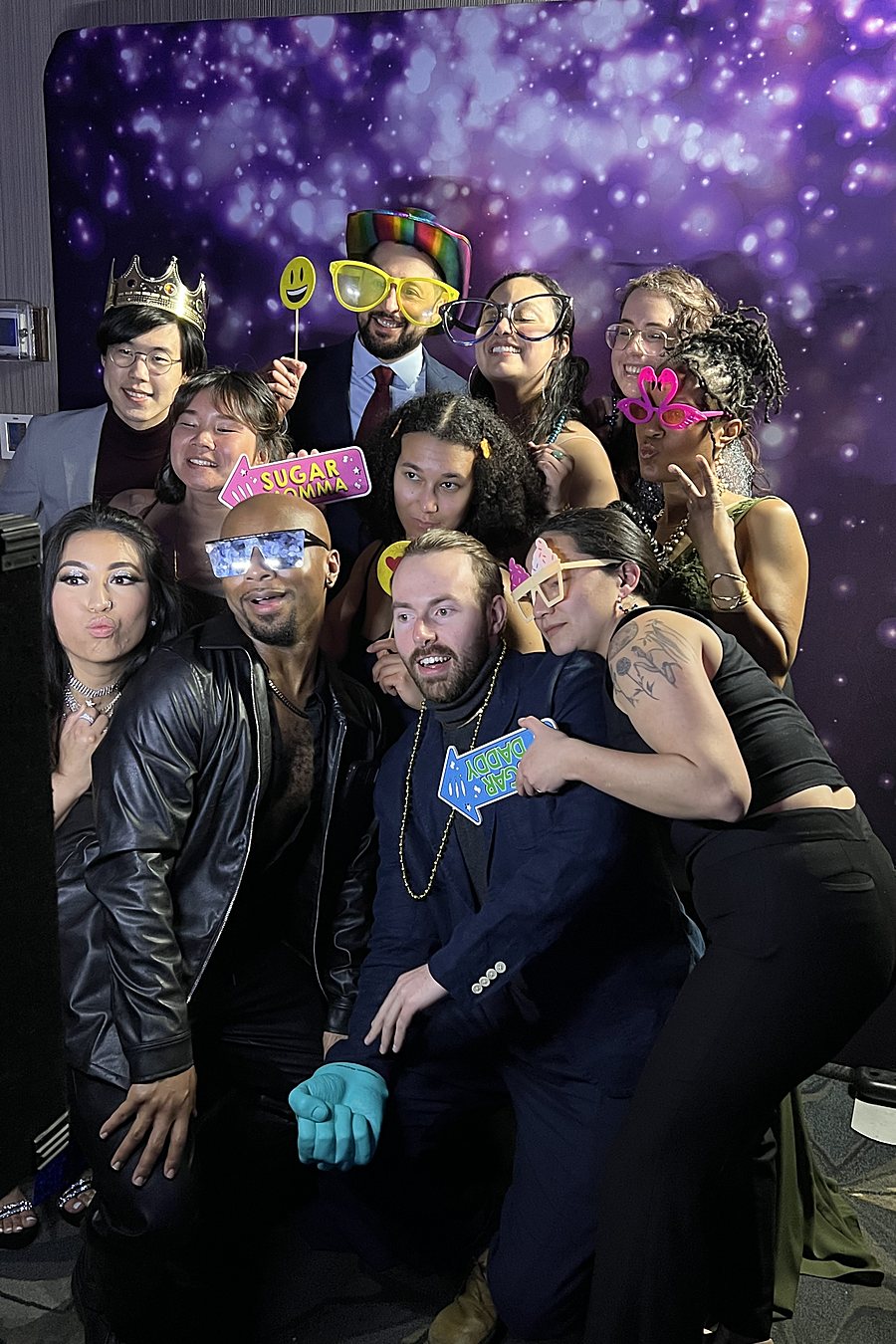 Prom photo booth guests