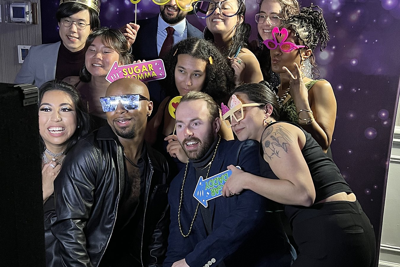 Prom photo booth guests