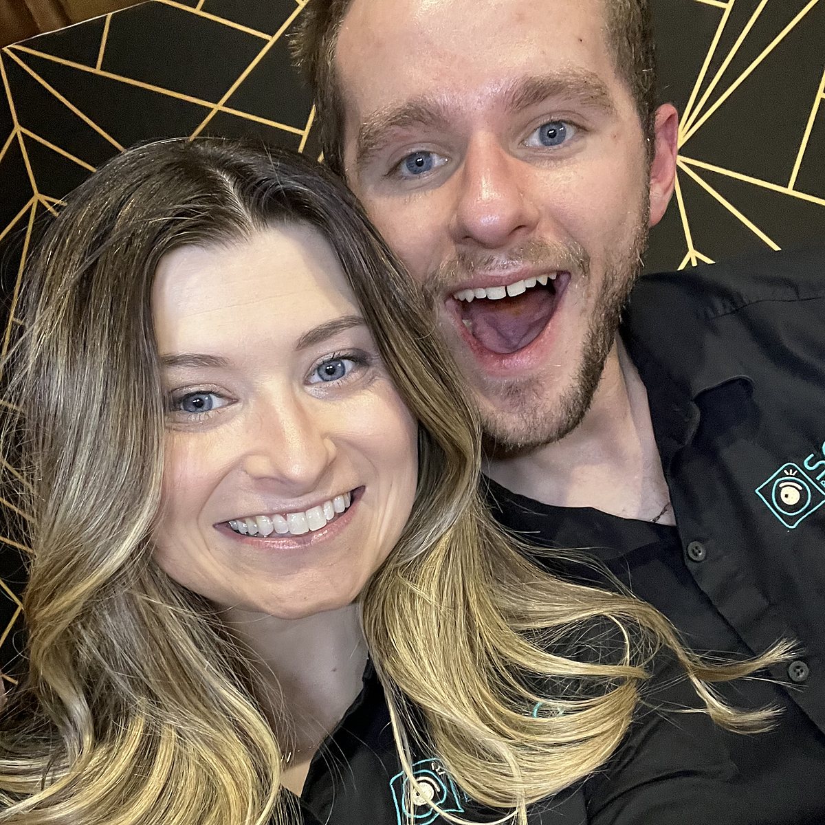 Photo booth setup at an event
