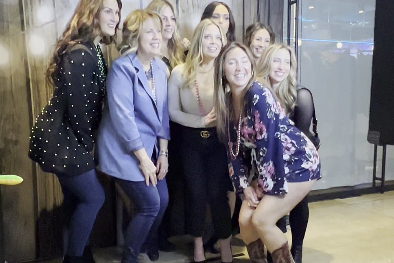 Multigenerational group celebrating together at a Bar/Bat Mitzvah photo booth rental