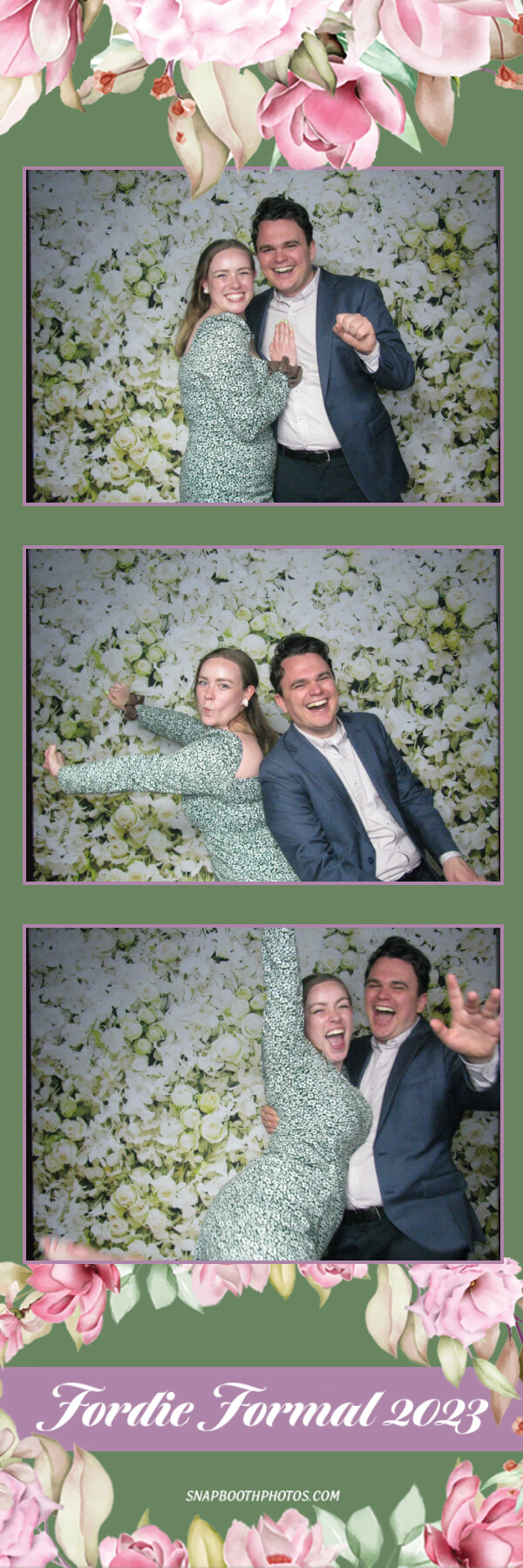 Branded photo strip design from a corporate photo booth event
