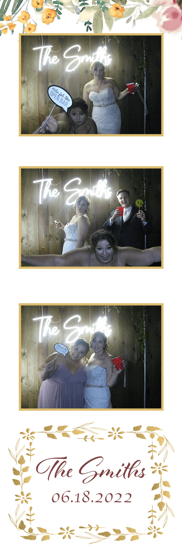 Branded wedding photo strip design, The Smiths