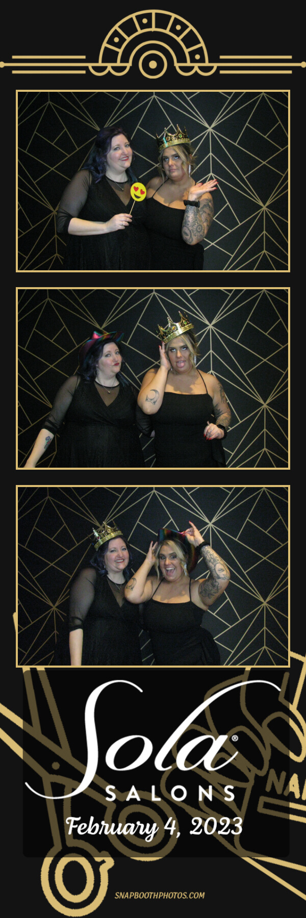 Branded photo strip design from a corporate salon event